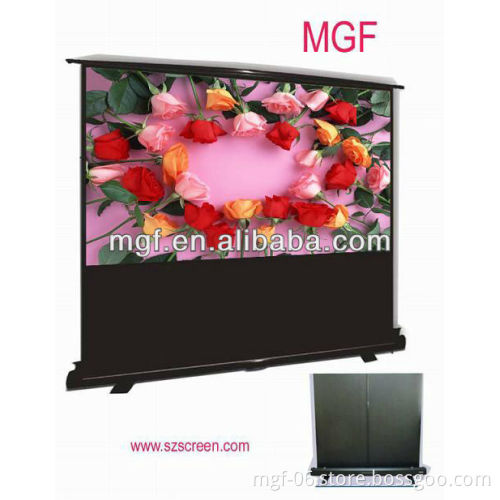 Extension Pole Floor Projection Screen Standing/Easy Roll up Projector Screen